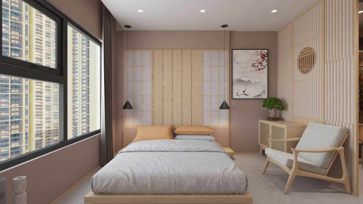 Giường ngủ bệt theo phong cách Nhật Bản truyền thống