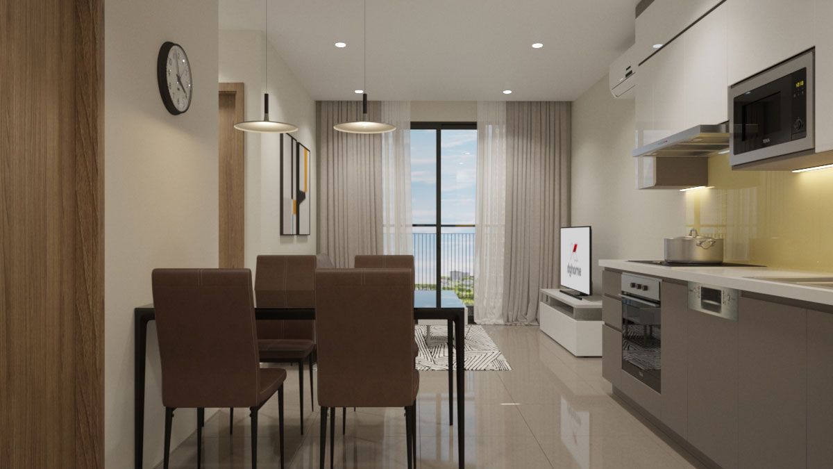 Họa tiết tối giản trong chung cư Vinhomes Grand Park