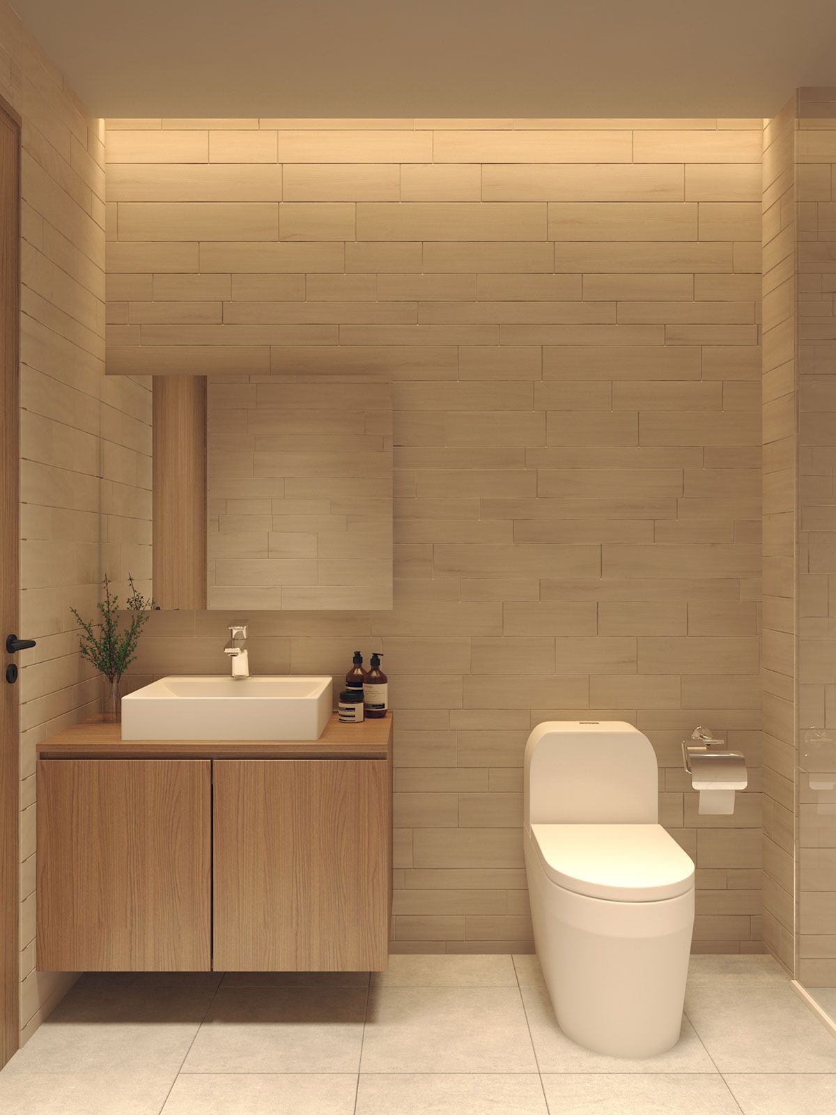 Thiết kế nhà vệ sinh tối giản trong phong cách Nhật Bản